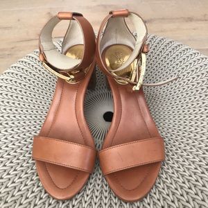 Michael Kors Tan Ankle Strap Sandals 7.5